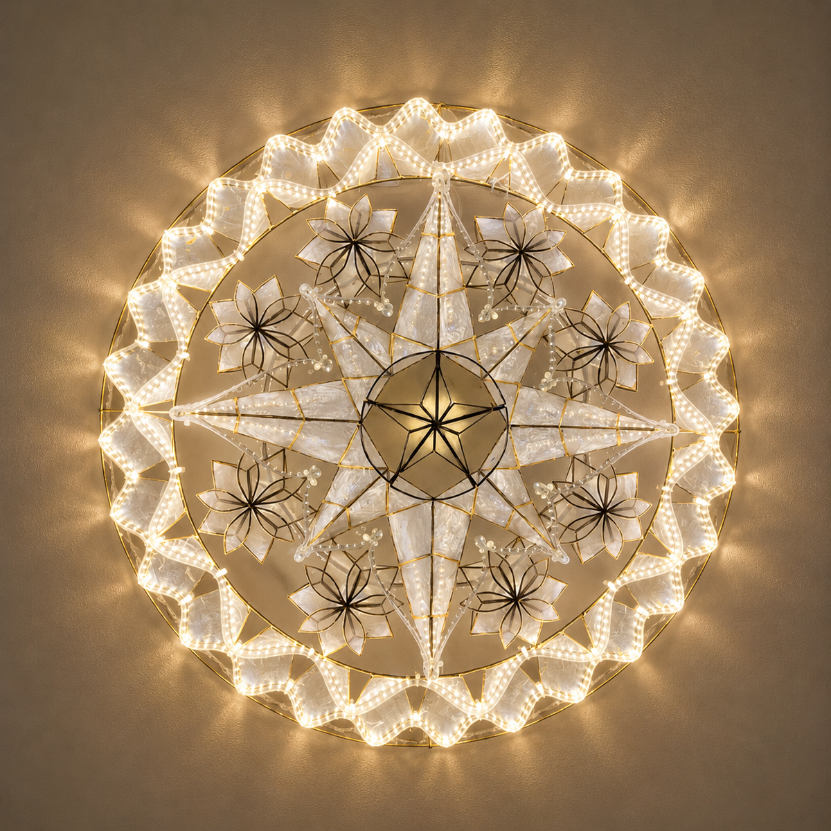PREORDER White Tala Capiz Parol (ST46)