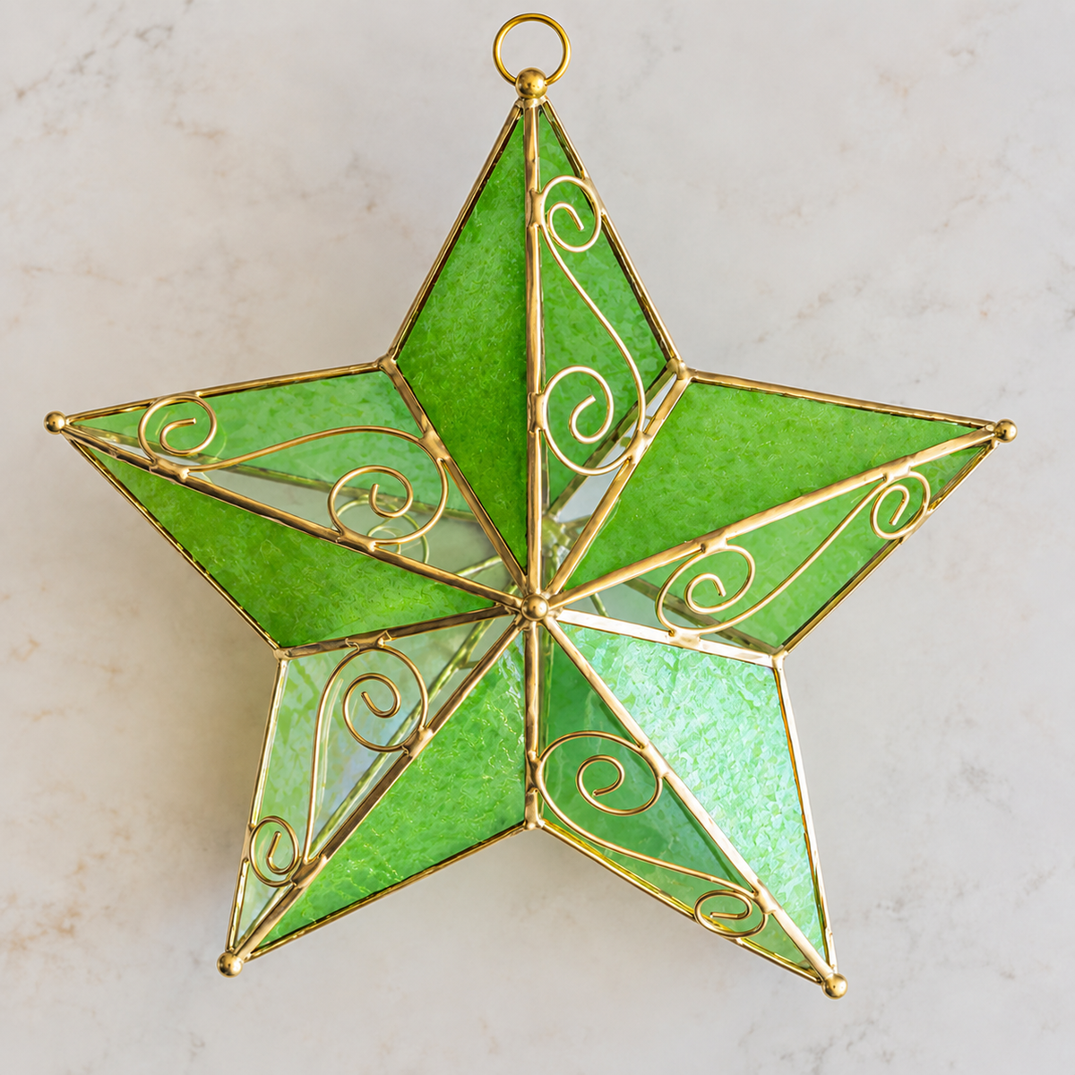 Fancy Star Filipino Capiz Ornament