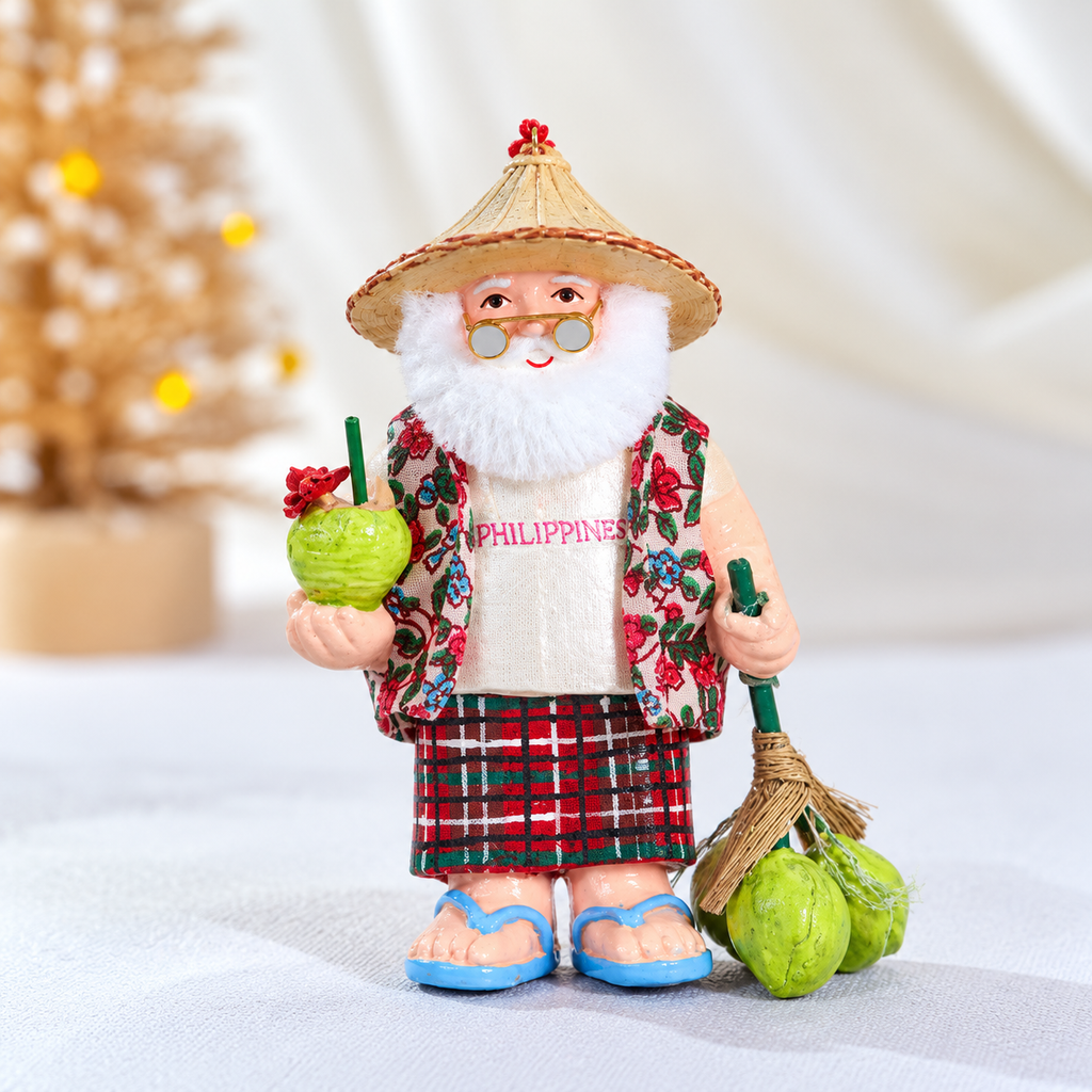 Filipino Santa with Buko Christmas Tree Ornament