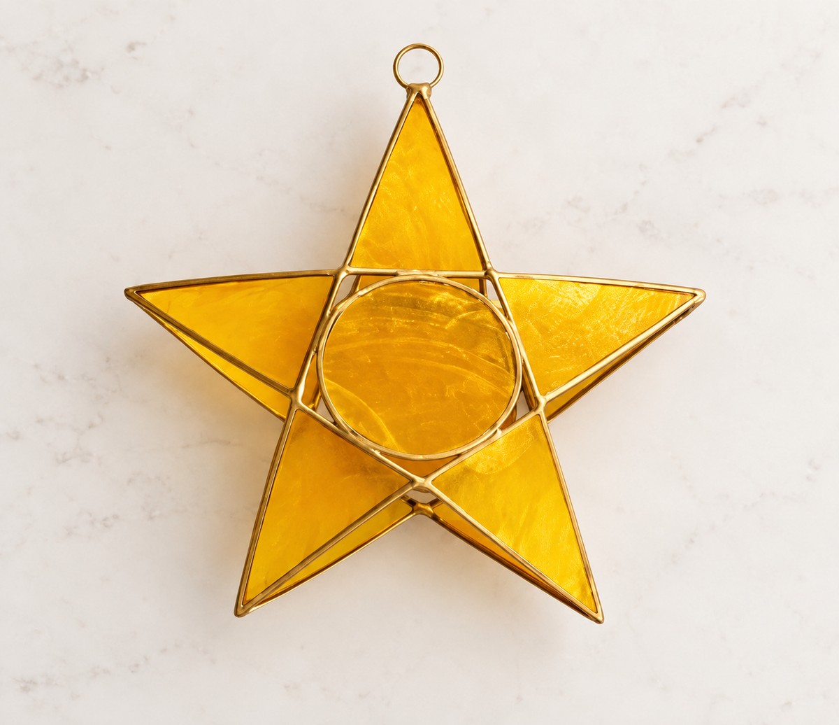 Capiz Star Ornaments (Individual or Set)