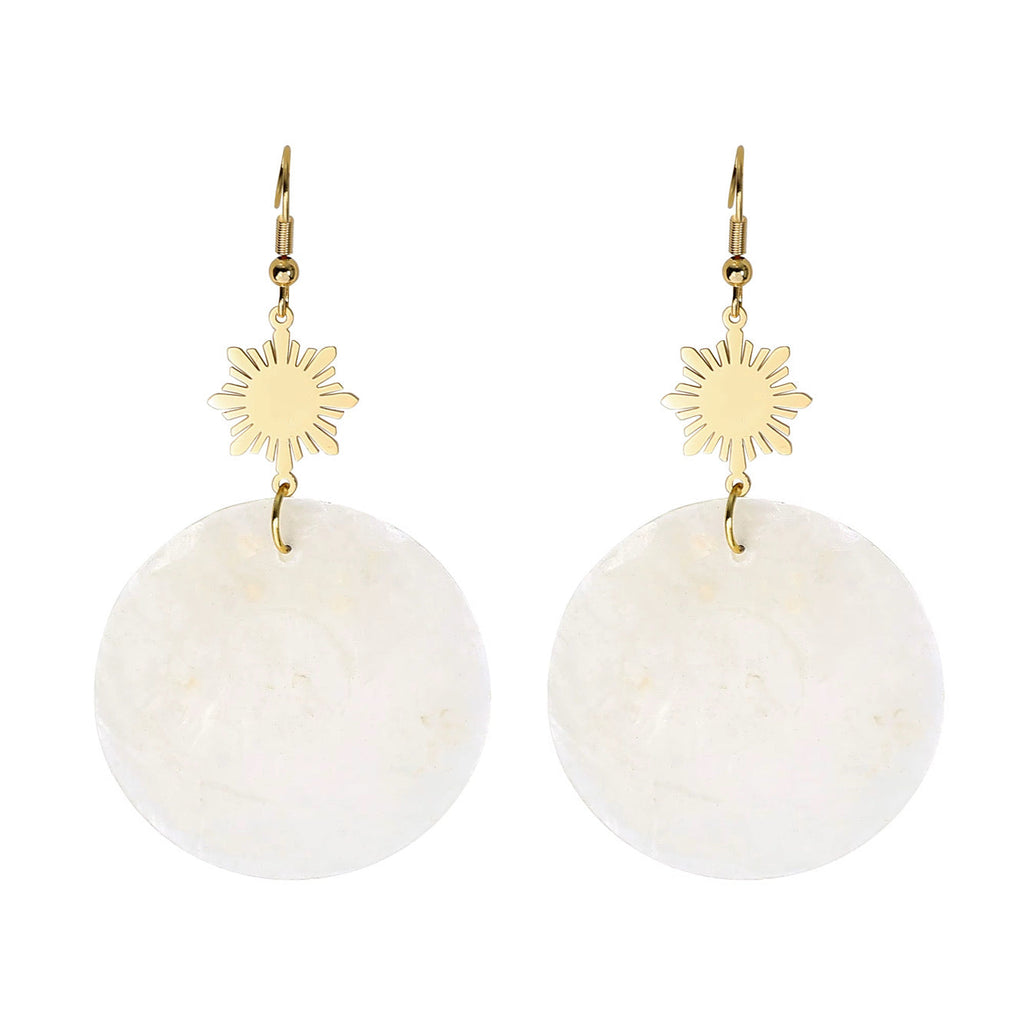 Philippine Sun Statement Capiz Shell Earrigs