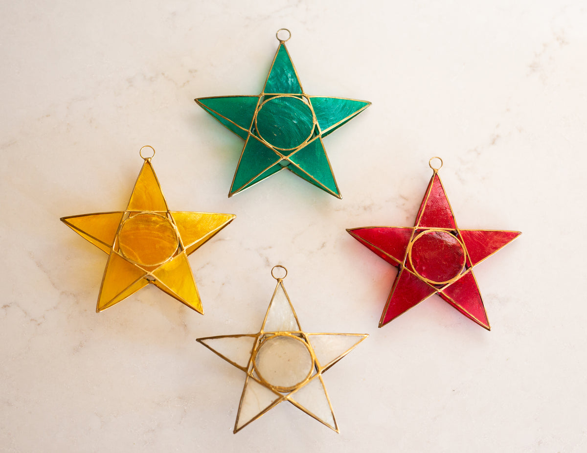 Capiz Star Ornaments (Individual or Set)
