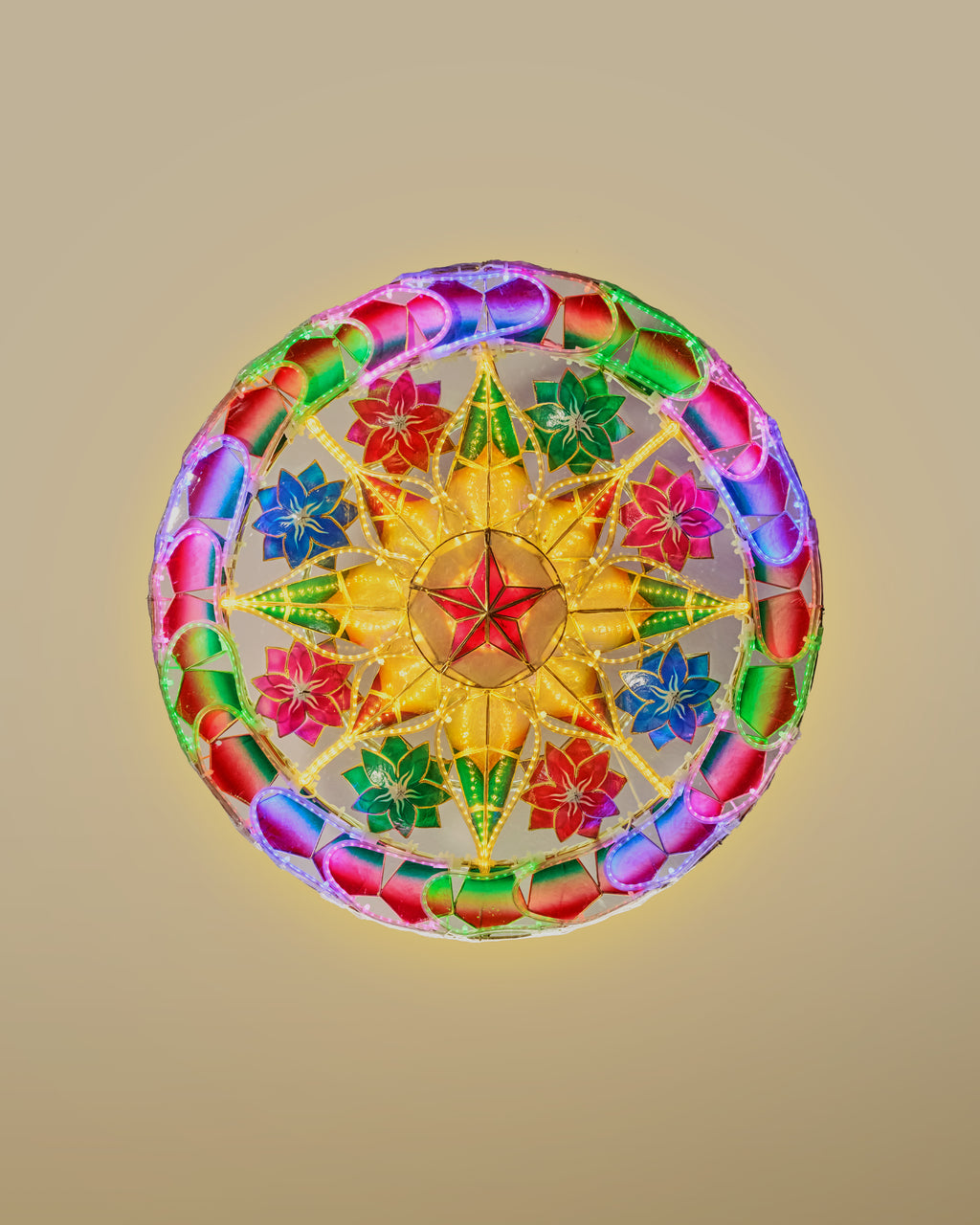 PREORDER Rainbow Tala Capiz Parol (ST52)