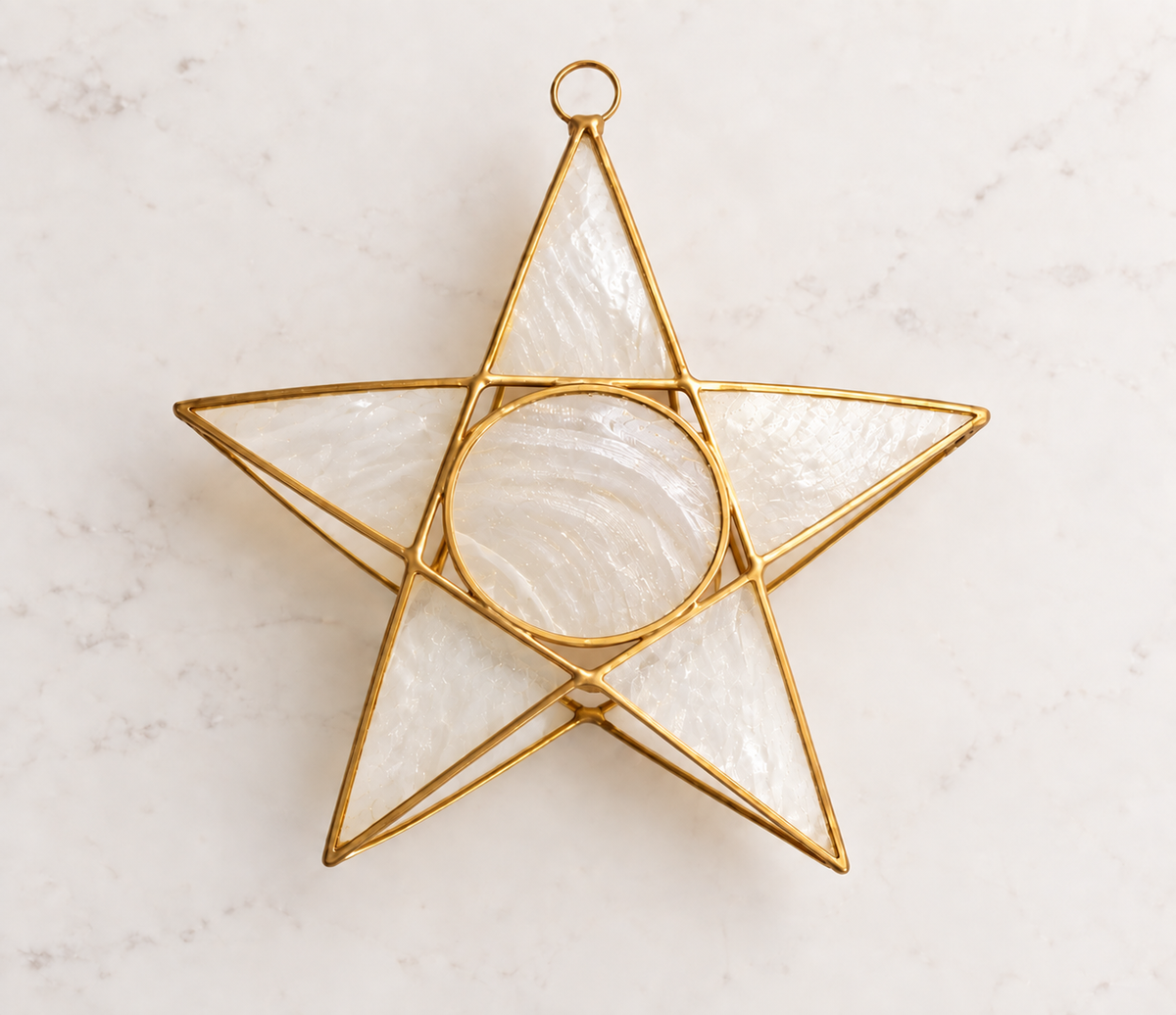 Capiz Star Ornaments (Individual or Set)