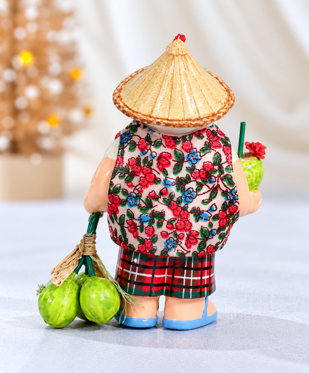 Filipino Santa with Buko Christmas Tree Ornament