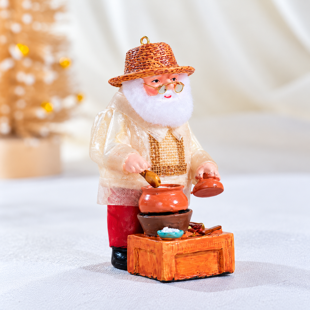 Filipino Santa with Palayok Christmas Tree Ornament